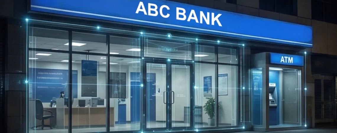 Comprehensive sensor-based physical security ecosystem protecting Indian bank branches with 24/7 monitoring